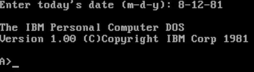 msdos 1.0 - a legendary minimum viable product